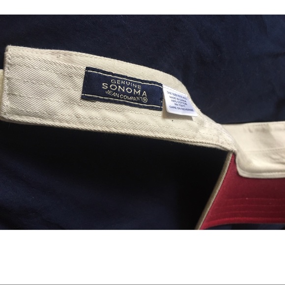 Minimal Sporty SONOMA Visor Off White Red Stripes - Picture 4 of 4